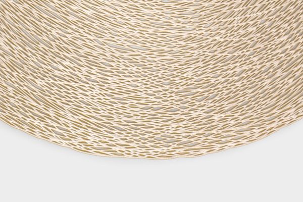 Салфетка под приборы 38 см, ПВХ, круглая, шампань, Positano ANNA LAFARG