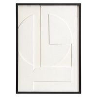 Панно декоративное с эффектом 3d minimalism, 50х70 см, белый/бежевый Bergenson Bjorn