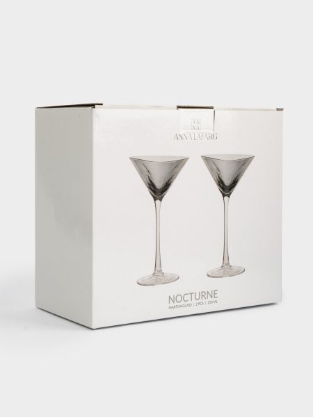 Бокал для мартини 150 мл, 2 шт, стекло, серый, Nocturne ANNA LAFARG
