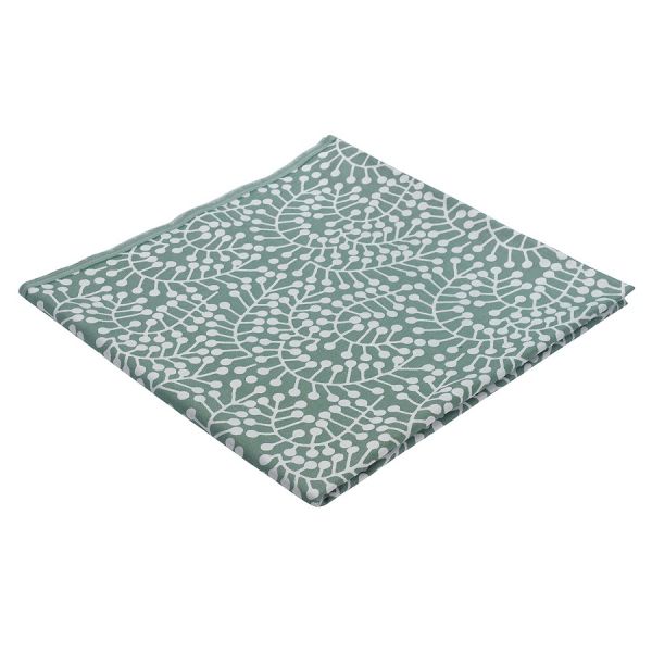 Скатерть из хлопка зеленого цвета с рисунком Спелая смородина scandinavian touch 180х180см