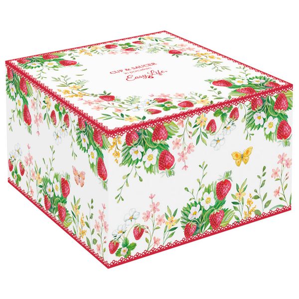 Чашка с блюдцем jardin des fraises, 240 мл Easy Life R3404/JARF