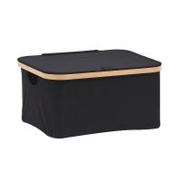 Корзина для белья neat low, 40x33x20 см, черная Smart Solutions