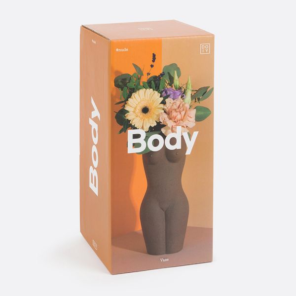 Ваза для цветов body, black, 23 см Doiy