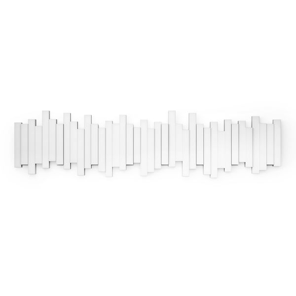Вешалка настенная sticks 72 см, 8 крючков, белая, Umbra, 1023536-660
