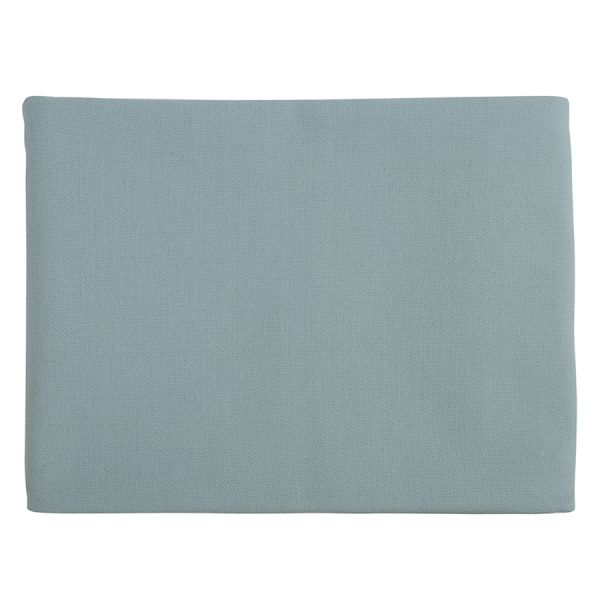 Покрывало из фактурного хлопка голубого цвета с контрастным кантом из коллекции essential