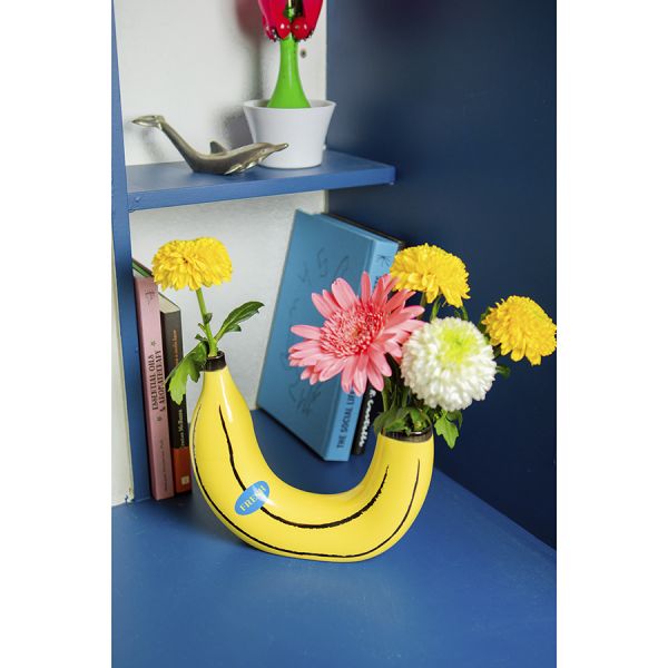 Ваза для цветов banana, 19 см, желтая Doiy
