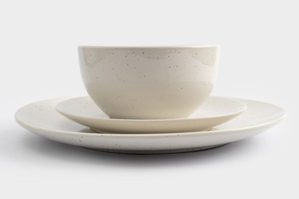 Сервиз обеденный на 6 персон, 18 предметов, молочный, в крапинку, Viveiro ANNA LAFARG
