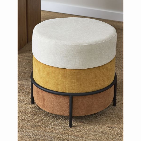 Пуф norunn, шенилл, желто-коричневый Bergenson Bjorn