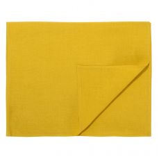 Дорожка на стол из стираного льна горчичного цвета из коллекции essential 45х150 см