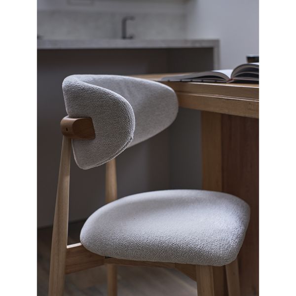 Стул stone, мягкий шенилл, кремовый Bergenson Bjorn