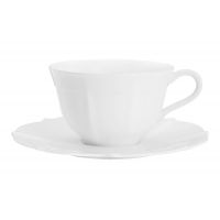 Пара чайная 250 мл, фарфор, белая, Lotus white Anna Lafarg Emily