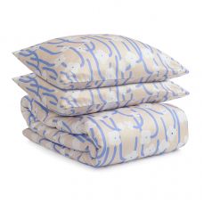 Комплект постельного белья сиреневого цвета с принтом Полярный цветок из коллекции scandinavian touch 150х200 см