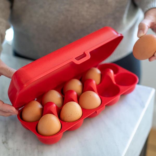 Коробка для яиц eggs to go organic красная 3179676
