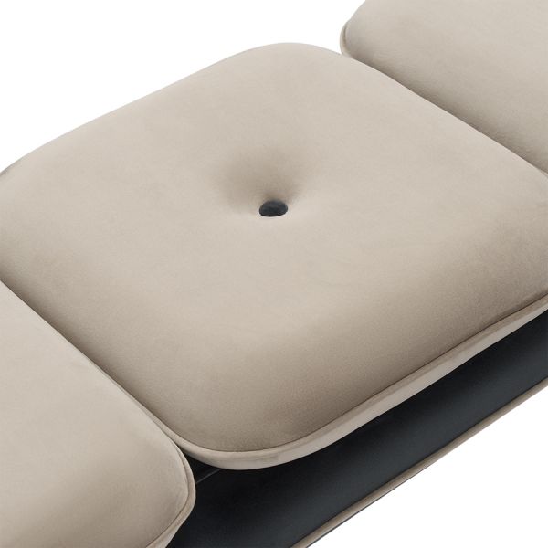 Банкетка pea, велюр, бежевая/темно-серая Bergenson Bjorn