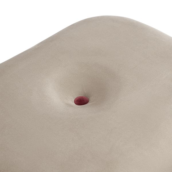 Пуф pea, велюр, бежевый/бордовый Bergenson Bjorn