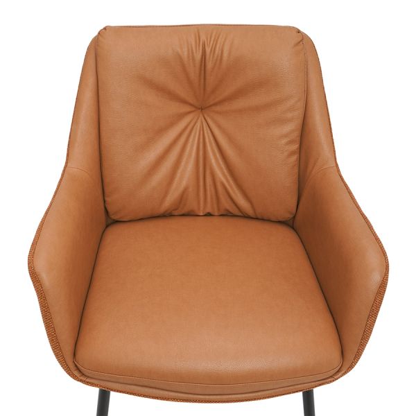 Стул allar, экокожа, рогожка, коричневый Bergenson Bjorn