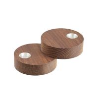 Магнитные подсвечники для высоких свечей круглые, набор 2 шт, цвет мореный дуб, LIND DNA 98411