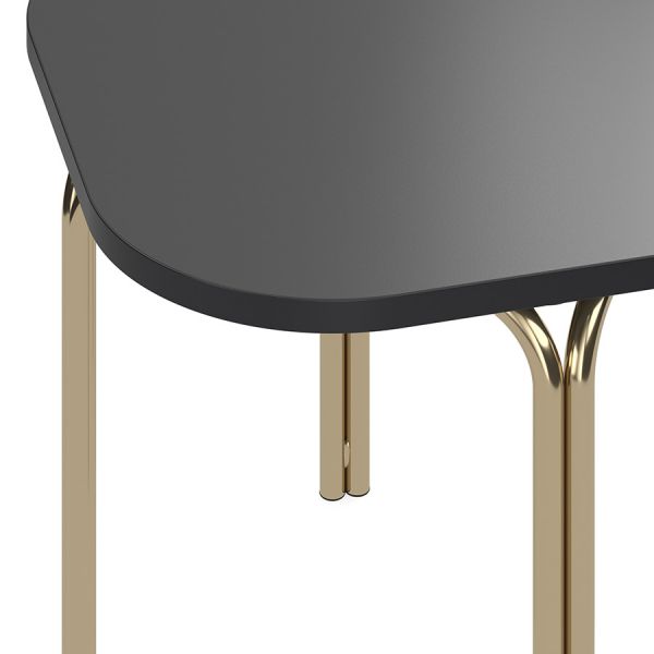 Столик кофейный ror, 50х50 см, латунь/черный Latitude