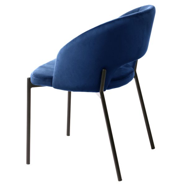 Кресло earl велюр темно-синее