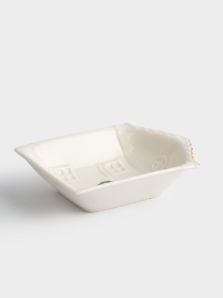 Пиала 15x12x4 см, фарфор, белая, Дом с венком, Townlet Anna Lafarg
