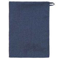 Набор из двух вафельных полотенец изо льна темно-синего цвета из коллекции essential 50х70 см