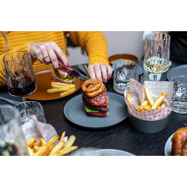 Тарелка connect organic 20,5 см темно-серая