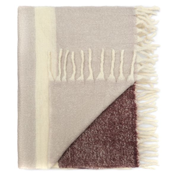 Плед мохеровый over horizon цвета марсала из коллекции trendy ruffles, 130х180 см Tkano