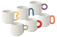 Набор кружек Creative, бело-зелёный, жёлтый, оранжевый, фиолетовый, красный, синий, 0.1 л, 6 шт Easy Life