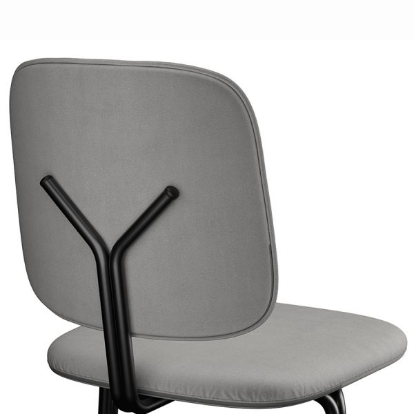 Стул ror, y, велюр, черный/серо-голубой/розовый Latitude