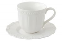 Чашка с блюдцем Elite 0,25 л, белая, Easy Life