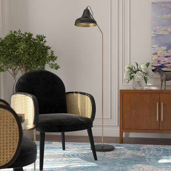 Торшер enkel sand 165 см золотистый/черный Bergenson Bjorn