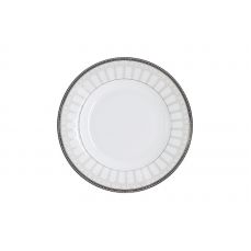 Тарелка суповая 20.5 см Ривьера, фарфор, белая, с серебристым кантом Anna Lafarg Emily
