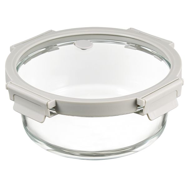 Контейнер для запекания и хранения круглый с крышкой, 1,3 л, светло-серый Smart Solutions