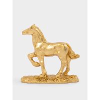 Статуэтка 9 см, полирезин, золотистая, Лошадь, Horse Anna Lafarg