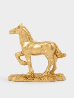 Статуэтка 9 см, полирезин, золотистая, Лошадь, Horse Anna Lafarg