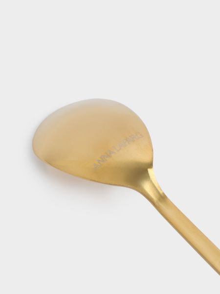 Ложка десертная 15 см, 2 шт, сталь, золотистая, Венок, New year Anna Lafarg