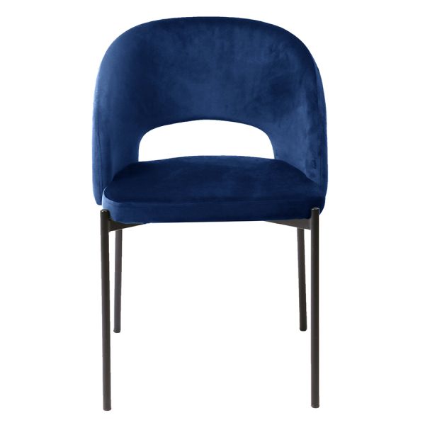 Кресло earl велюр темно-синее