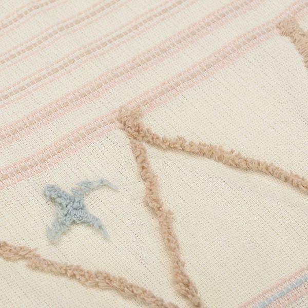 Покрывало из хлопка с бахромой голубого цвета из коллекции ethnic 230х250 см