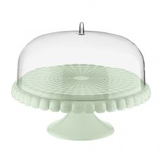 Подставка для торта на ножке с крышкой tiffany 30 см, зеленая Guzzini