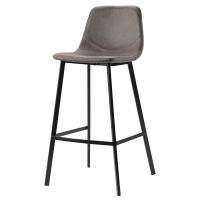 Стул барный Hugh экокожа серо-коричневый Bergenson Bjorn