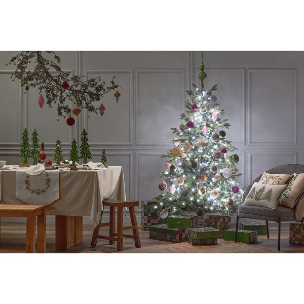 Набор из двух салфеток под приборы festive wreath из коллекции new year essential, D38 см Tkano