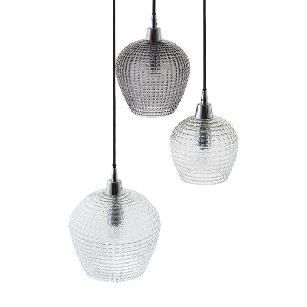 Светильник подвесной каскадный aurora, D50 см, серый/прозрачный Bergenson Bjorn