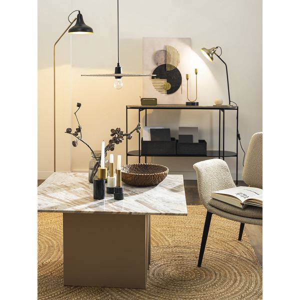 Торшер enkel sand 165 см золотистый/черный Bergenson Bjorn