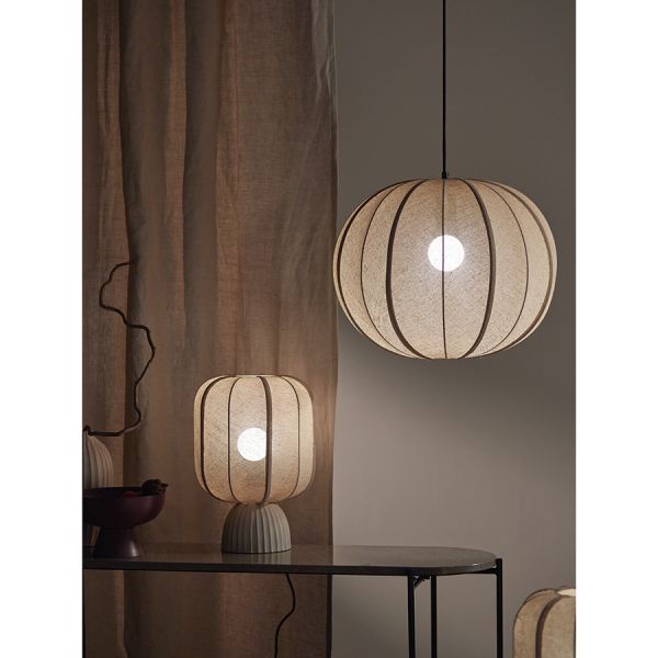 Светильник подвесной texture rib, D48 см, бежевый Bergenson Bjorn