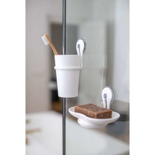 Мыльница на присоске loop organic молочная