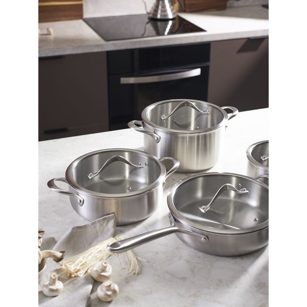 Кастрюля с крышкой 3ply etalon 24 см, 6 л Liberty Jones
