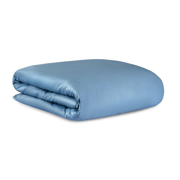 Комплект постельного белья из премиального сатина джинсово-синего цвета из коллекции essential, 150х200 см Tkano