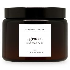 Свеча ароматическая the olphactory, Мята и базилик, 72 ч