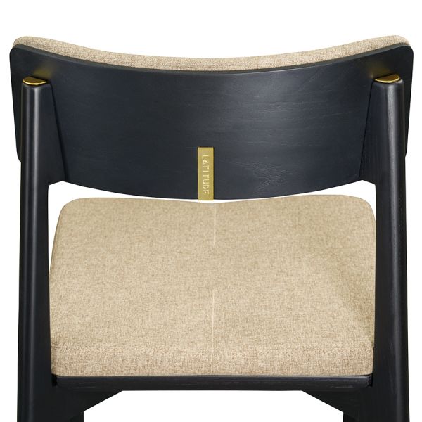 Стул aska рогожка черный/бежевый Latitude