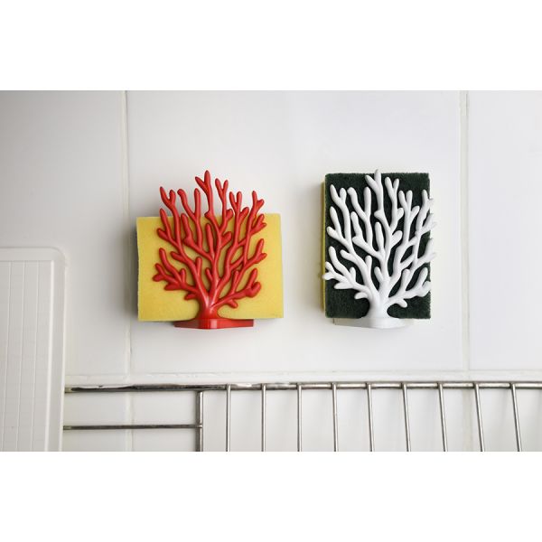 Держатель для мочалок coral sponge красный